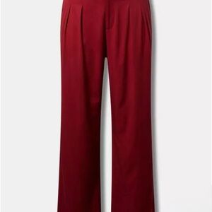 Torrid 20T Women's Wide Leg Pants in Deep Red